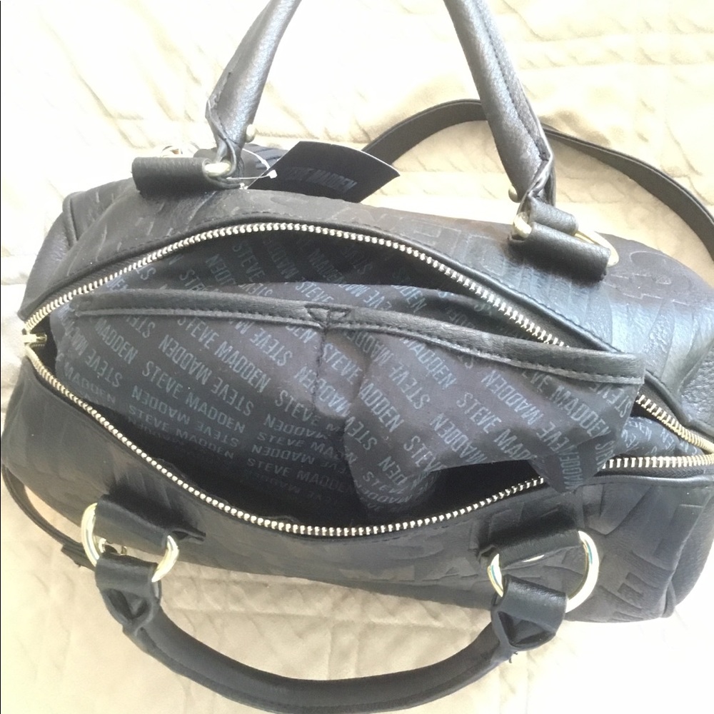 NWT, Gorgeous Steve Madden Satchel, Black In Color - Picture 8 of 8